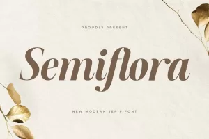 Download Semiflora for free, a new modern and classic serif font with a unique style and a modern look. Perfect for elegant and luxury logos